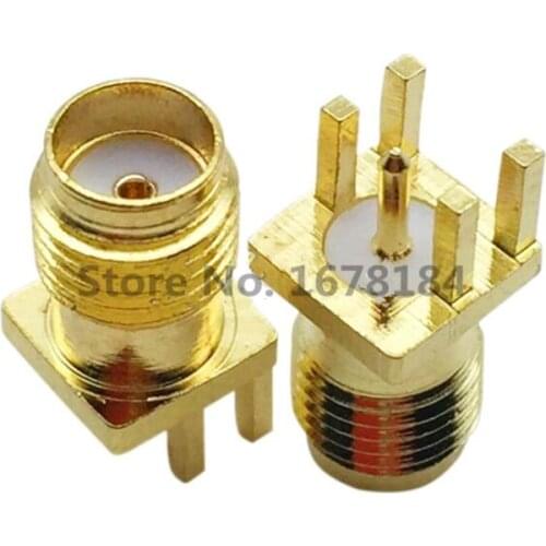 20pcs SMA female RF connector SMA-KE 1.6mm PCB Mount and SMA Female Plug Straight Receptacle Solder Adapter Connector
