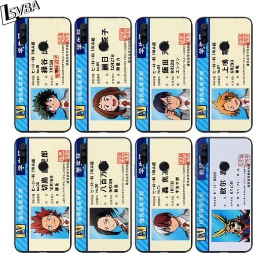 My Hero Academia Midoriya for Huawei Honor 30 20 10 9S 9A 9C 9X 8X MAX 10 9 Lite 8A 7C 7A Pro Silicone Black Phone Case