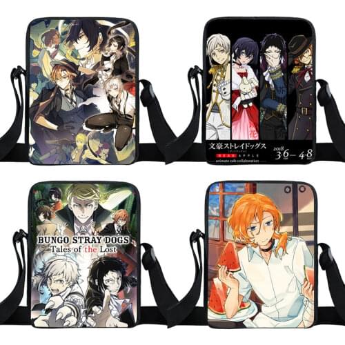 Japanese Anime Wenhao Wild Dog messenger Bag Teenagers Travel Shoulder Cartoon Crossbody Bags Gift