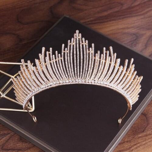 Wedding Rhinestone Crowns Bride Hair Accessories Queen Crown Headpiece Bridal Tiara Hair Ornament Headbands Crystal Tiaras ML908