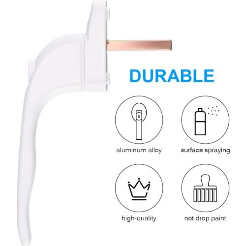 UPVC White Aluminum Alloy Window Handle With Locks Universal Door Handle Key Locking For Double Glazing White Door Turning