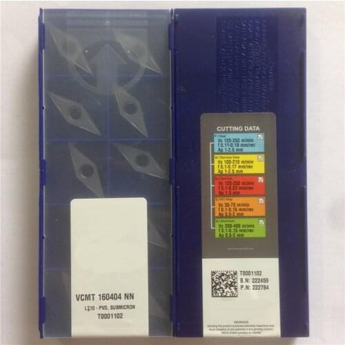 VCMT160404NN LT10 original CNC blade carbide insert lathe tool 10pcs/lot VCMT 160404 NN LT10