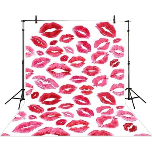 Whole Hot Lips Vinyl Backdrops for Photography Custom Wedding Photography Background Studio Newborn Photo Studio Props Custom