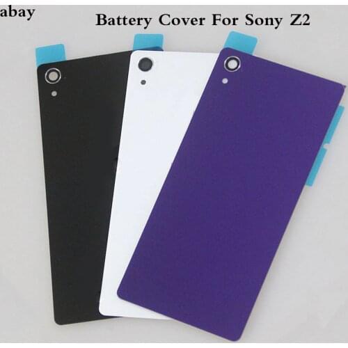 For Sony Xperia Z2 D6543 L50W D6503 Housing Rear Glass Back Battery Cover Door Cover With NFC Antenna Replacement Parts