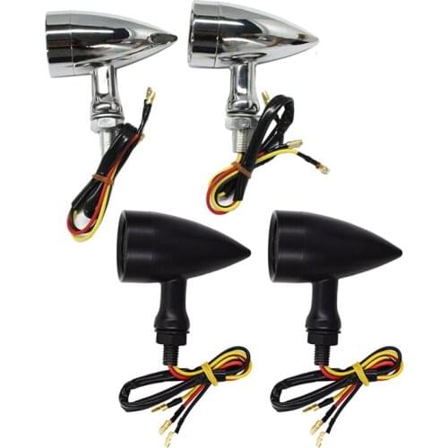 1Pair Retro Motorcycle Turn Signal Light LED for Honda Suzuki Cafe Racer