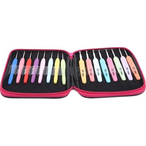 16PCS/Set Knitting Tools Sweater Needles Stainless Steel Hand Sewing Set Color Sweater Knit Crochet Sewing Hand-knit DIY Tools
