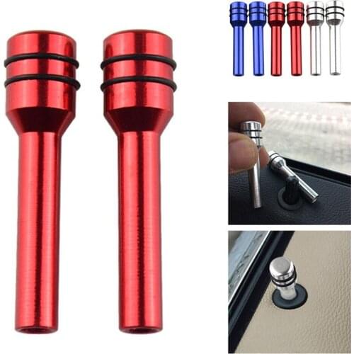 2pcs 49mm Universal Car Truck Interior Door Lock Knob Pull Pins Aluminum Alloy Auto Car Security Door Lock Pins Knob
