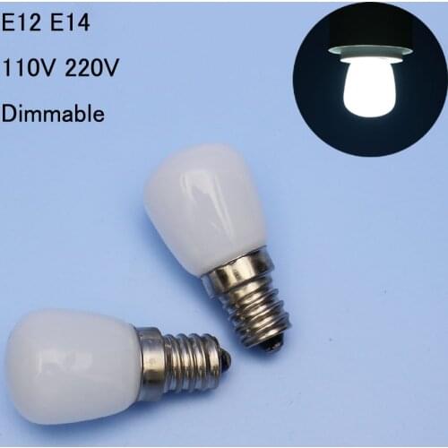 2pcs 2w LED Mini Bulbs E14 E12 110V 220V Lamps Fridge Cabinet Refrigrator Bulbs mini light Sewing machine range hood Lamps