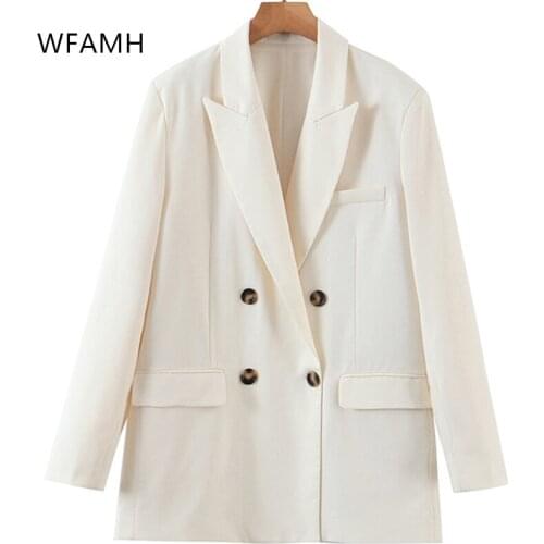 2021 spring and autumn new plus size womens temperament refreshing self-cultivation casual double-breasted thin suit jacket