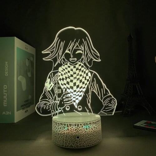 Acrylic Led Night Anime Danganronpa Manga Killing Harmony Led Game Kokichi Oma for Bedroom Decor Kids Gift Kokichi Oma