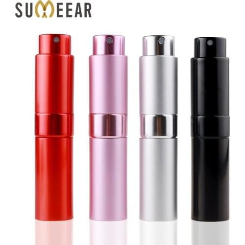 8ml Whirling Spray Bottle Travel Perfume Atomizer Refillable Perfume Bottle Pump Glass Bottles Empty Cosmetic Containers