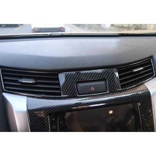 ABS Chrome For Nissan Navara NP300 2017 2018 2019 Front conditioner air outlet double hop parking lamp Switch frame cover Trim