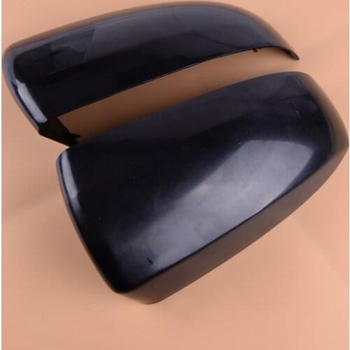 Beler 2pcs Plastic Black Left Right Wing Rearview Mirror Cover Cap Case Fit For BMW X5 X6 E70 2006-2009 2010 2011 2012 2013