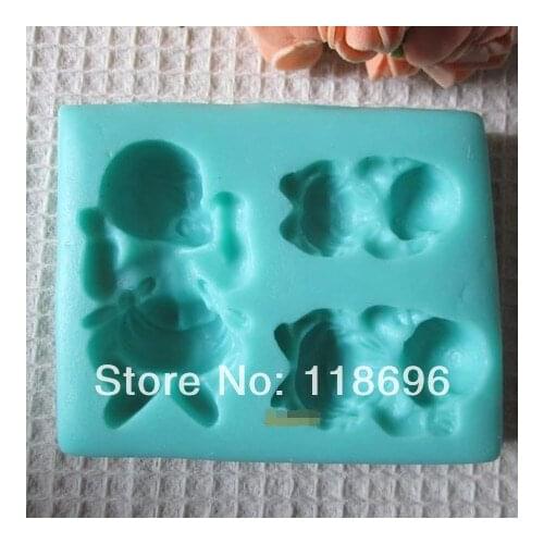 Free shipping Three styles to sleep babe mold fondant Cake decoration molds 100% Food grade material chocolate molds No.si386