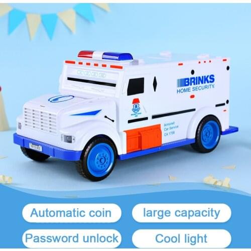 Safe Truck Digital Piggy Bank Kids Toy Money Box Saving Deposit Boxes Electronic Tirelire Enfant Children Cash Car Coin