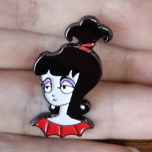 Cute Head Brooch Lydia Deetz Enamel Pin Boutique Horry Brooch