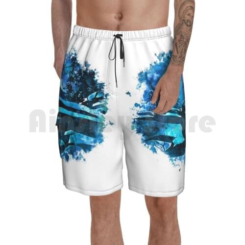 The Long Dark Beach Shorts Men Beach Pants Swimwear The Long Dark Long Dark Video Game Survival Cabin Watercolor