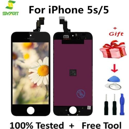 For iPhone 5s 5Gs LCD Display Touch Screen Digitizer Assembly Replacement Parts + Free 2 Gifts For iPhone5s 4.0" LCDs Screen
