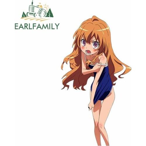 EARLFAMILY 13cm x 7.2cm For Toradora Car Stickers Repair Decals Vinyl Material Surfboard Occlusion Scratch Decoration