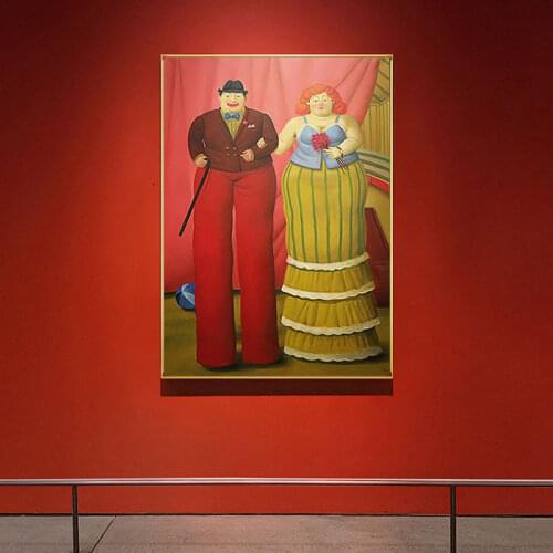 Fernando Botero Stilt Clown Canvas Painting Abstract Posters and Prints Watercolor Wall Art Picture for Living Room Home Decor