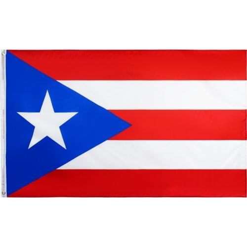 The Commonwealth of Puerto Rico Flag Vivid Color and UV Fade Resistant Canvas Header and Double Stitched 90*150 CM