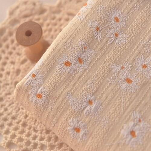 50*135cm Beige Double Striped Rhombus Printed Cotton Fabric, Shirt, Long Skirt, Tablecloth, Curtain Fabric