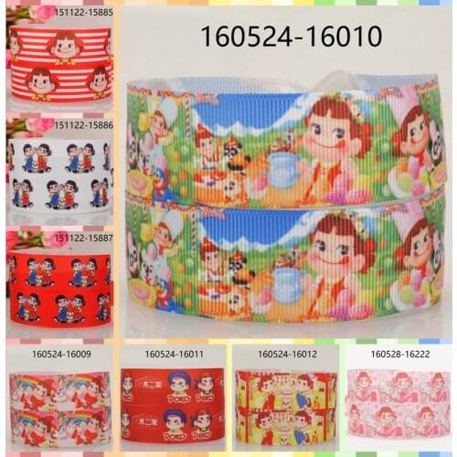 10yards -different sizes -Japanese cartoon girl ribbon printed Grosgrain peko ribbon