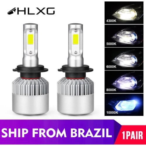 Hlxg H4 LED H7 H11 H8 HB4 H1 H3 9005 HB3 Auto S2 Car Headlight Bulbs 72W 8000LM Car Accessories 6500K 4300K 8000K led fog light