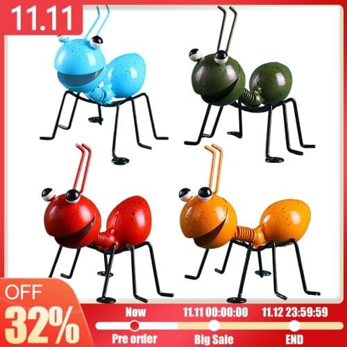Metal Ant Garden Decor Wall Art 3D Sculpture for Outdoor Indoor Desktop 3D iron ant ornaments wall hanging home decoration craft