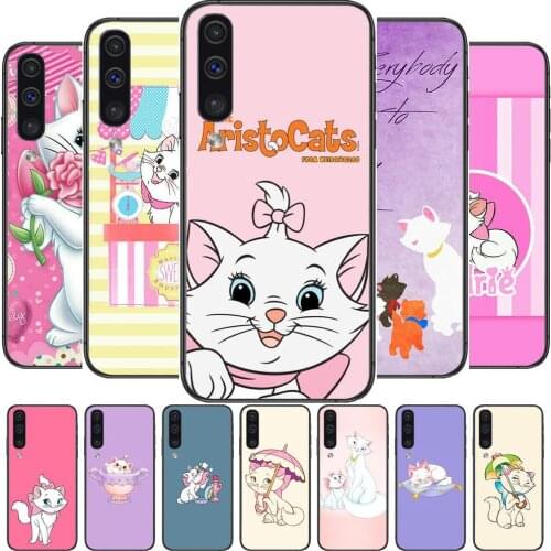 Cute Disney Cat Phone cover hull For SamSung Galaxy S8 S9 S10E S20 S21 S5 S30 Plus S20 fe 5G Lite Ultra black soft case