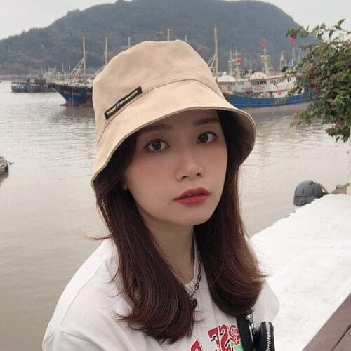 Solid color Fisherman Hats Male Summer Cotton Sun Hat Big Head Man Bucket Hats 56-58cm