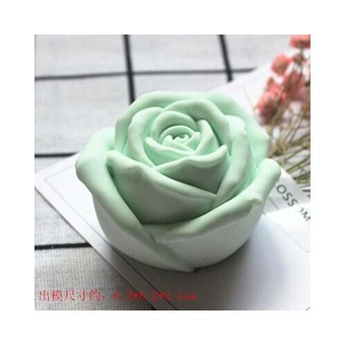 Fondant cake molds Handmade soap Silicone single rose Flower Chocolate Mold silicone mold for soap