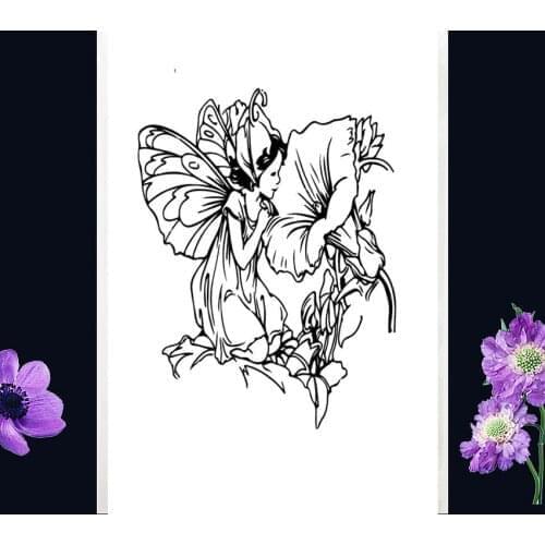 9*6CM Morning Glory Fairy Transparent Clear Stamps / Silicone Seals Roller Stamp For DIY Scrapbooking Photo Album/Card Making