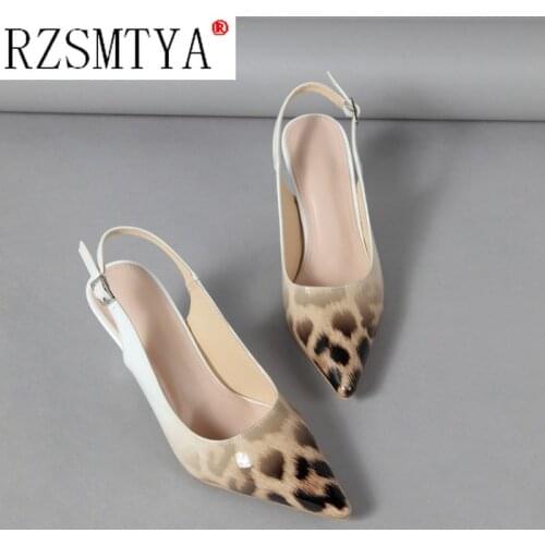 Spring Autumn New Evening Shoes Women Sexy Pointed Toe Print Pumps Women Dress Shoes High Heels Party Wedding Shoes Size 42