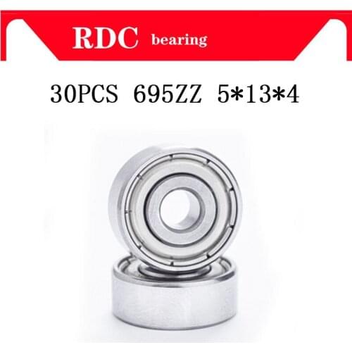 Free Shipping 30PCS ABEC-5 695ZZ 695 zz 5x13x4mm High quality 695Z Ball Bearings 619/5ZZ EMQ 695 Z3 V3 Quality R-1350ZZ Bearing