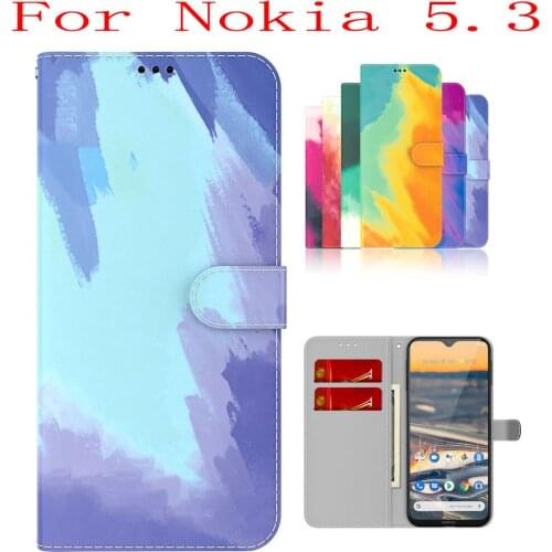 Sunjolly Case for Nokia 5.3 Wallet Stand Flip PU Phone Case Cover coque capa Nokia 5.3 Case Nokia 5.3 Cover
