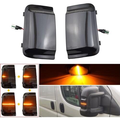 LED Turn Signal Light Flowing For Peugeot Boxer Fiat Ducato Citroen Jumper Car Side Mirror Dynamic Sequential Indicator Blinker
