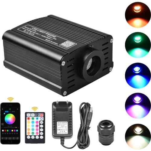 16W Bluetooth App Control RGBW LED Fiber Optic Engine/illuminator