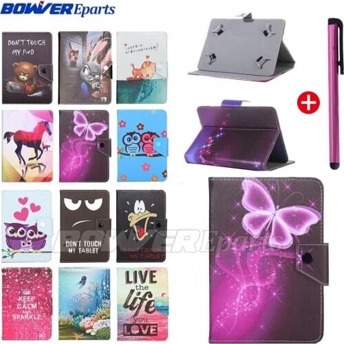 Universal Cartoon Cover for Lenovo IdeaTab A3300/A3500/A1000/A3000/S5000 7 inch Tablet Printed PU Leather Stand Case