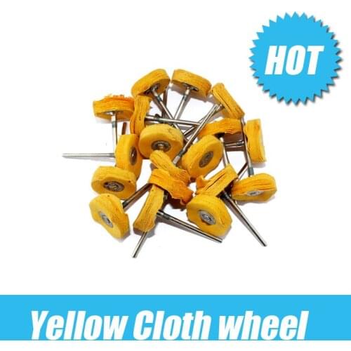 Yellow cloth wheel Fine polishing ,grinding machine accessories Shank diameter of 2.35 mm yellow cloth wheel goldsmith