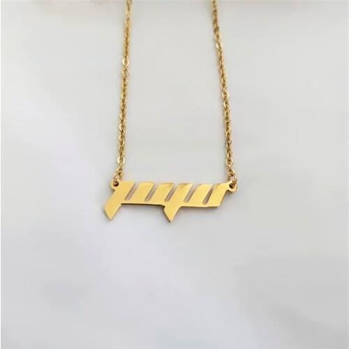 Unique Style Font Custom Name Necklaces Women Men Bijoux Femme Stainless Steel Chain Choker Customized Nameplate Necklace Gold