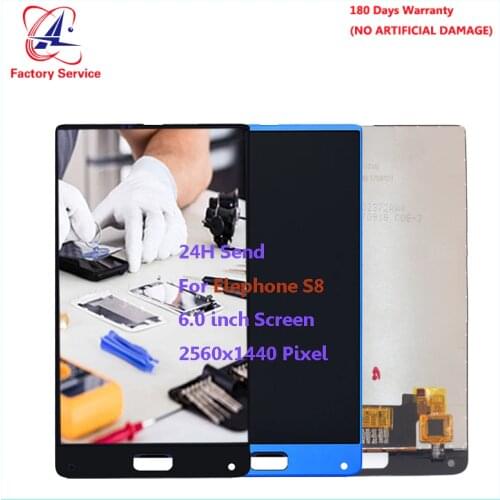 For Original Elephone S8 LCD Display+Touch Screen Screen Digitizer Assembly Replacement 6.0 inch 2560x1440P For Elephone S8