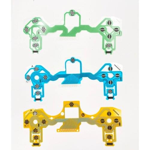 10pcs Blue Green Gold V1 001 011 For Playstation 4 Conductive Film Keypad for PS4 Controller DualShock PCB Circuit