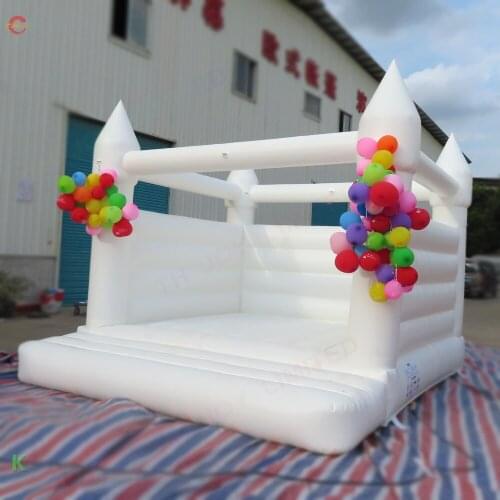 13*13ft white inflatable wedding bounce house air bouncy castle jumper bouncers for kids and adults