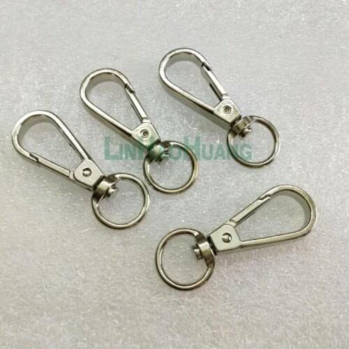 30pcs/lot 13mm Silver nickle Alloy Swivel Clasps Snap Key Hooks DIY Key Chain Ring Free Shipping 2016082407