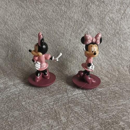 30pcs Mini Pink Mouse Girl with Butterfly Bow Figure ABS Mice Cake Figurine Decoration Model Toy Gift for Kid Child Wholesale
