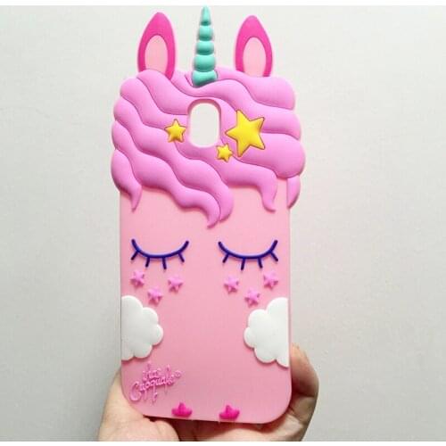 3D Cute Case For Samsung Galaxy J7 2017 Cover J7 Pro Silicon Soft Unicorn Case For Samsung J7 2017 Cover Cartoon Gel Coque Shell