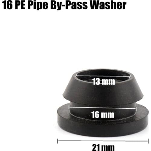 50pcs 16mm PE Pipe By-pass Connector Aprons Gasket Seal Water Micro Irrigation System Garden Watering Pipe Valve Washer