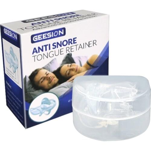 50pcs/50box Silicone Anti Snoring Tongue Retaining Device Sleep Breathing Apnea Night Guard Aid Snore Stopper Snore Solution
