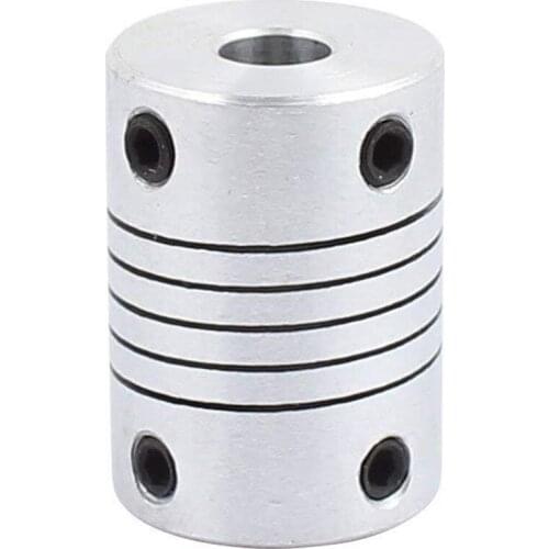 6mm to 8mm Shaft Coupling 25mm Length 18mm Diameter Stepper Motor Coupler Aluminum Alloy Joint Connector for 3D Printer CN